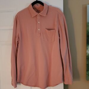 Old Navy Men's Casual Long Sleeve Button Down in Soft Coral